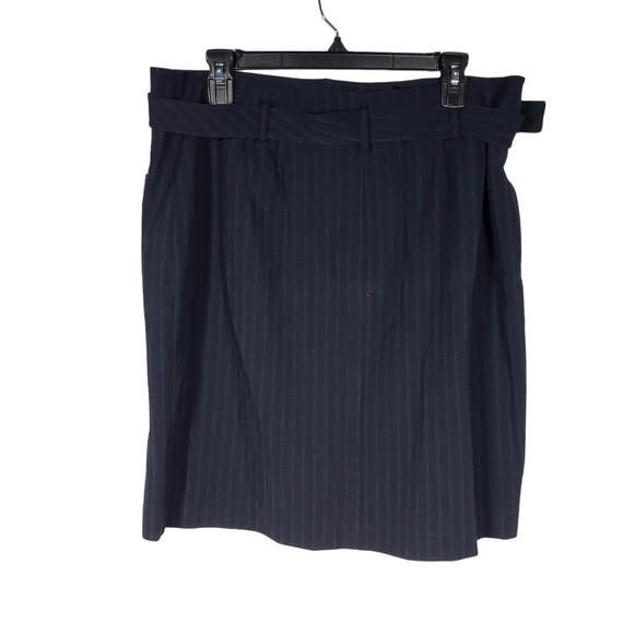 A Line Petite Women's size 16P Blue Striped Short Skirt - NWT - Picture 3 of 6